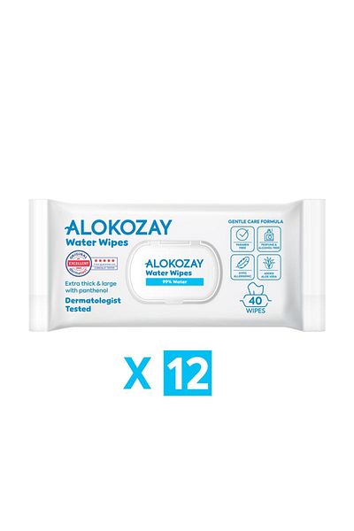 Alokozay Baby Wipes - Aloe Vera & Camomile - 40 Wipes  X 12 Packs -  480 Wipes