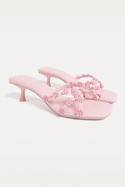 Stradivarius Floral high-heel sandals