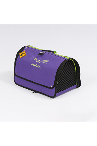 BRAVE PAWS Perdeli Flybag Plastik Dayanıklı Fileli Kedi Ve Köpek Taşıma Çantası Havayolu Çantası Yıkanabilir