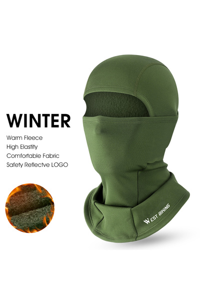 Choice Green WEST BIKING Winter Fleece Cycling Cap Hat Windproof Men Women Sp...