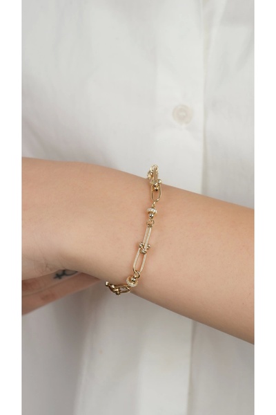 Arpaş 14 Ayar Altın Taş Detalı Toplu Ataç Bileklik 904