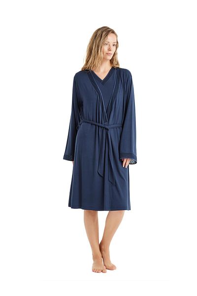 Blackspade Women's Navy Blue Dressing Gown 51607