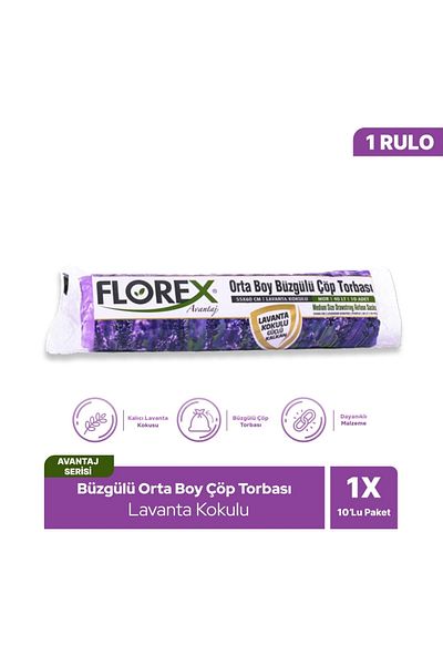 Florex Medium Size Drawstring Garbage Bag Lavender