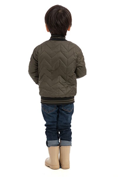 Firststops Sports Boy's Khaki College Collar Lined Water and Windproof Zippered Coat Jacket
