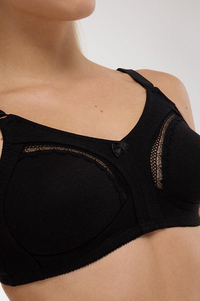 AYYILDIZ 3662 Sutien negru din bumbac pieptănat