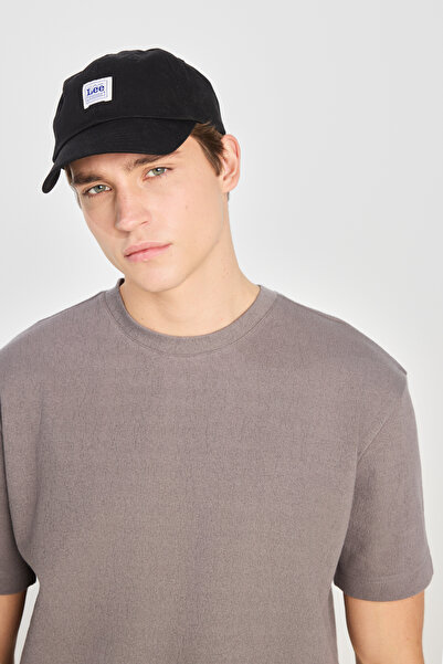 Lee Βαμβακερό μπλουζάκι με χαλαρή εφαρμογή με φαρδιά κοπή με λαιμόκοψη γκρι