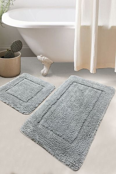 Chilai Home 100% Organic Cotton Wolle Gray Cotton Set of 2 Washable