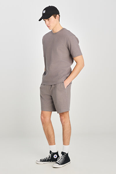 Lee Βαμβακερό μπλουζάκι με χαλαρή εφαρμογή με φαρδιά κοπή με λαιμόκοψη γκρι