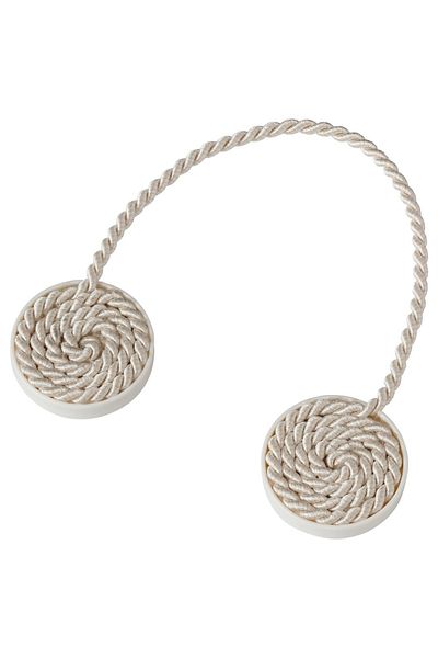 IKEA FONSTERBOMAL Magnetic Curtain Tie-Back, Beige No Drilling, Strong Hold, Stylish Home Decor Accessory