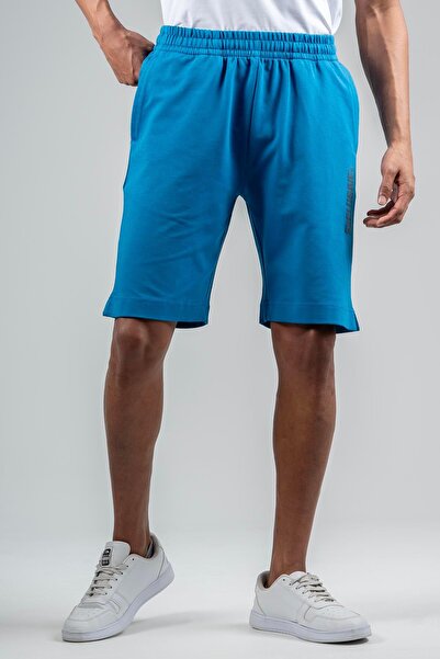 MARATON شورت رجالي عادي أزرق بلون الكوبالت شورت