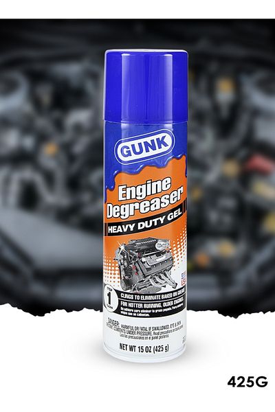 Gunk Engine Degreaser Gel 15oz / 425g – Heavy Duty, Removes Grease and Oil