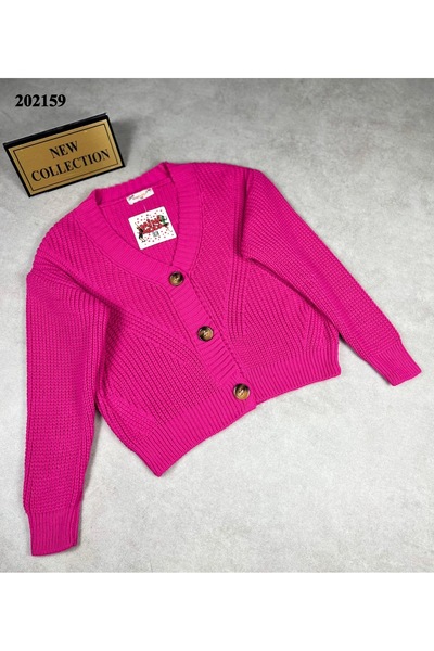 Minimoda Kids Düğmeli Desenli Triko Hırka