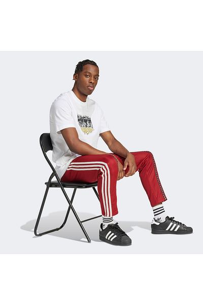 adidas Retro Sport Cricket Inspired Men's Red Sweatpants