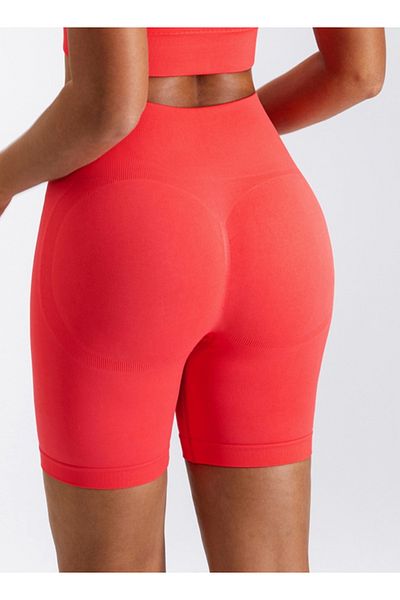 KAWN YOGA Womens High Waist Contour Seamless Workout Sport Yoga Shorts Tummy Control.
