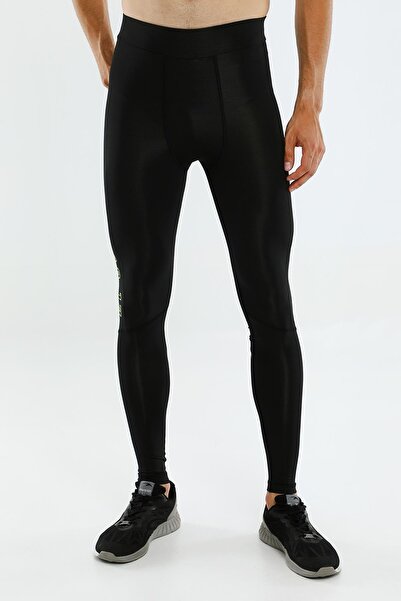 MARATON Running Men's Black-Neon Yellow Tights