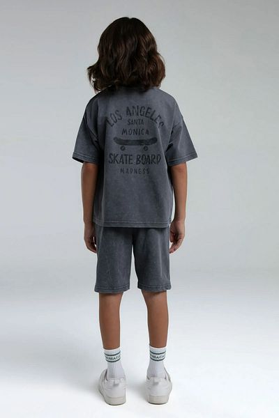 Rolypoly 100% Cotton Men's Children's Crew Neck Shorts T-Shirt Set