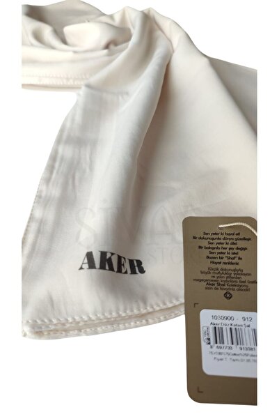 Aker Cream Colored Plain Cotton Shawl 911