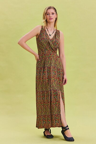 Los banditos Μακρύ φόρεμα με λαιμόκοψη V με λεπτομέρεια