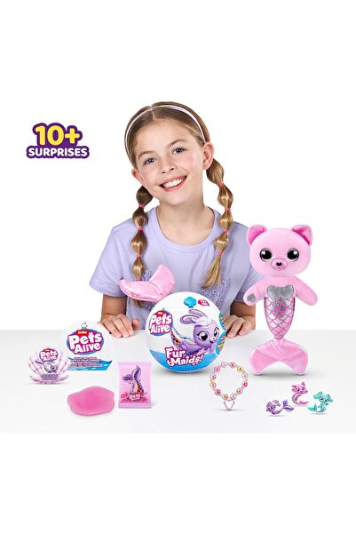 Cici Oyuncak Pets Alive Furmaids by ZURU Mermaid Plush Interactive Lights Sou...