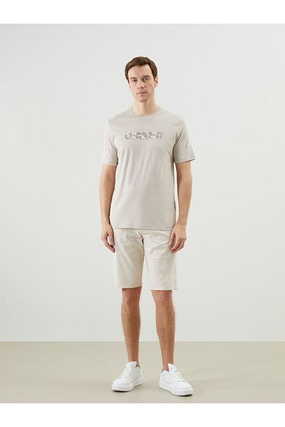 LC Waikiki New Season Crew Neck Short Sleeve Printed Combed Cotton Men's T-Shirt - S5Fa25Z8