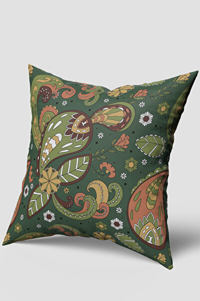 EsnafAli Husă de pernă cu model retro vintage alb verde