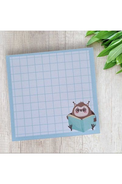 Ez&Tu Stıcker 6-Piece Patterned Cube Note Paper – Cute Animals Themed |   Checkered Note Paper Set