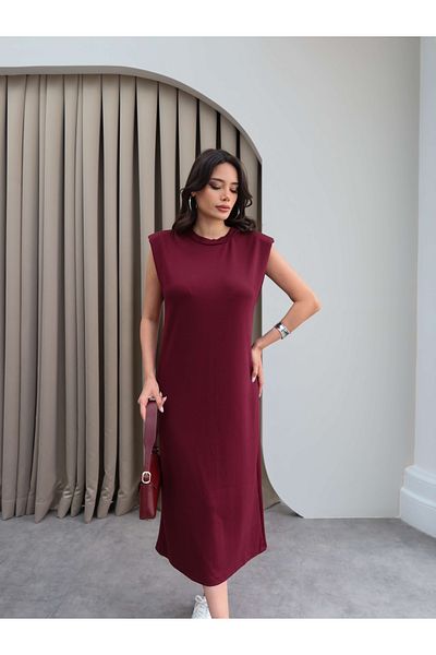 ESRAHELVACI Modal Midi φόρεμα με επένδυση στους ώμους
