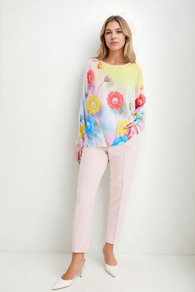 Vitrin Long Sleeve Floral Pattern Blouse