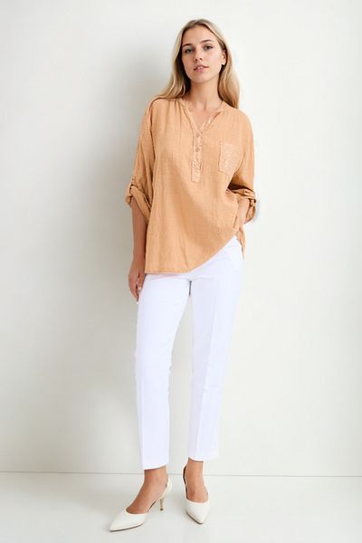 Vitrin Judge Collar Sequin Blouse