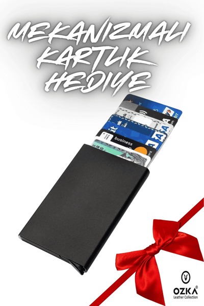 Ozka Leather Collection Unisex Δερμάτινο Μακρύ Portfolio - Πορτοφόλι με θήκη τηλεφώνου και κάρτας