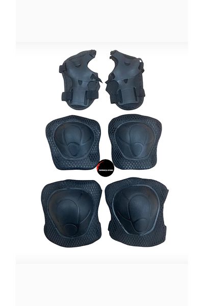 TOPROCKSTORE Lighted Children's Skates Adjustable Practice Silicone Wheels with Brakes Metal Body Skates Knee Pad Set