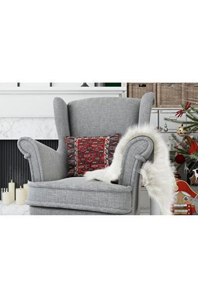 TURKISHRUG KINGDOM غطاء وسادة منقوش من الكليم