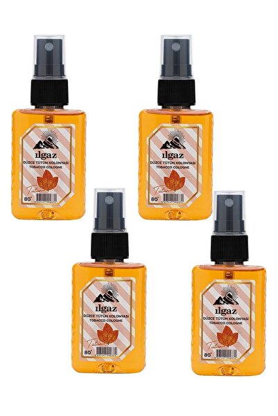 ILGAZ Tütün Kolonyası 80 Derece 4'lü Sprey Kolonya Seti 50 ml | Elegance Series