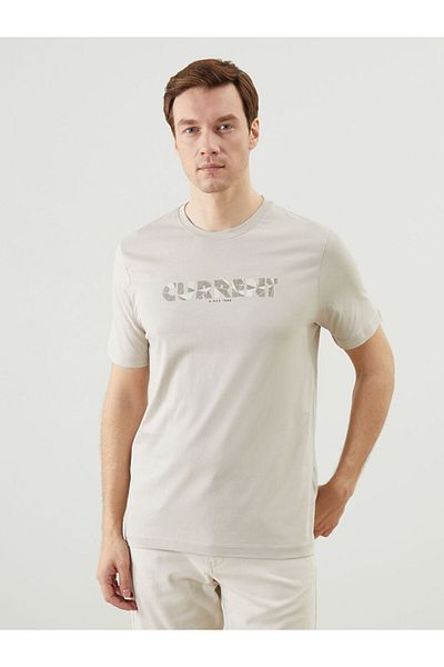 LC Waikiki New Season Crew Neck Short Sleeve Printed Combed Cotton Men's T-Shirt - S5Fa25Z8