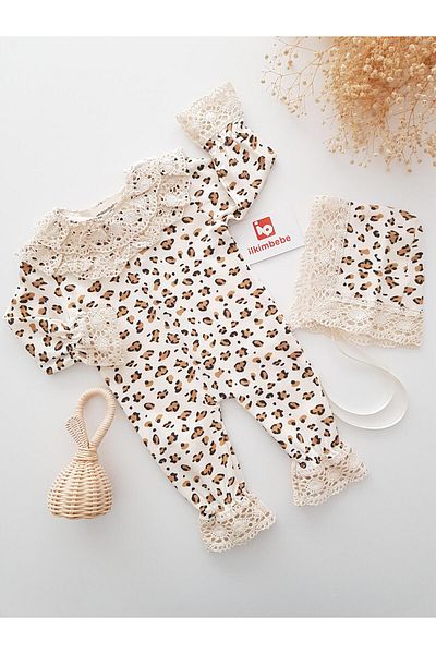 ilkimbebe Leopard Lace Baby Rompers