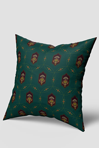 EsnafAli Green Black Ethnic Patterned Throw Pillow Cover