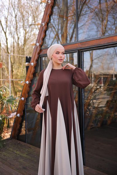 Nissra Рокля Ankanoor с горчиво кафе и триъгълна гарнитура Anka255080