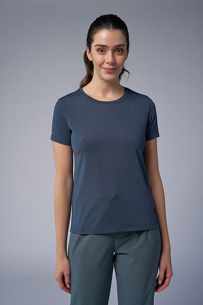 bilcee Tricou de damă din țesătură moale, periată de bază Carbon 3976