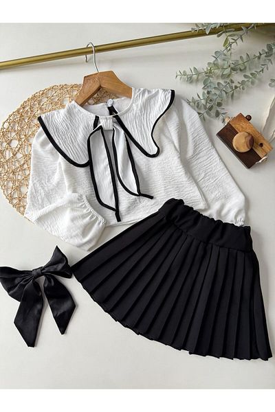 YARENKİDS Girl's Festive Skirt Style Children's Suit