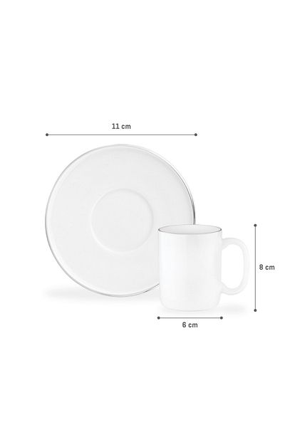 Madame Coco Lumora 6-Person Coffee Cup Set - Gold/Platinum - 100 ml