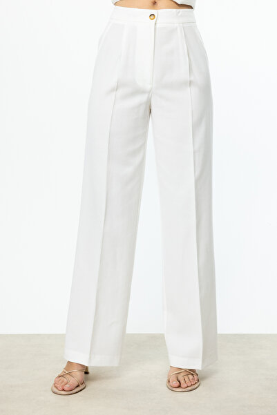 Ekol Wide Leg Trousers with Elastic Back
