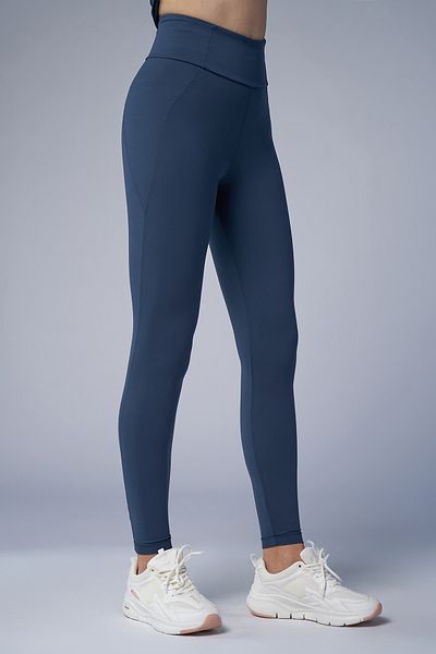 bilcee Colanți sport pentru femei Carbon cu talie înaltă, complet din lycra, cu buzunare 4056