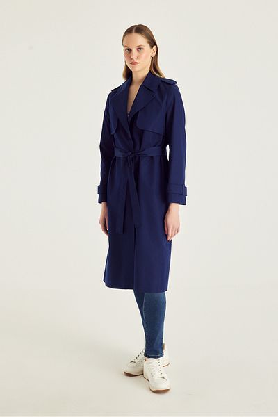 Naramaxx Classic Trench Coat with Windbreaker Detail