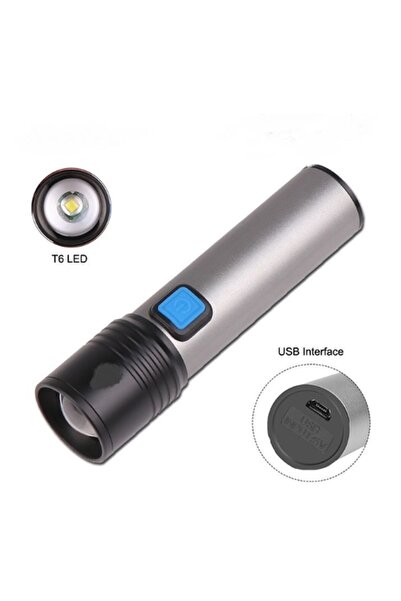 DeftHike USB Şarj Edilebilir LED Lamba Fener Su Geçirmez Kamp Işık Zumlanabil...