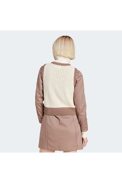 adidas White Women's Vest Knitted Vest Jd0904