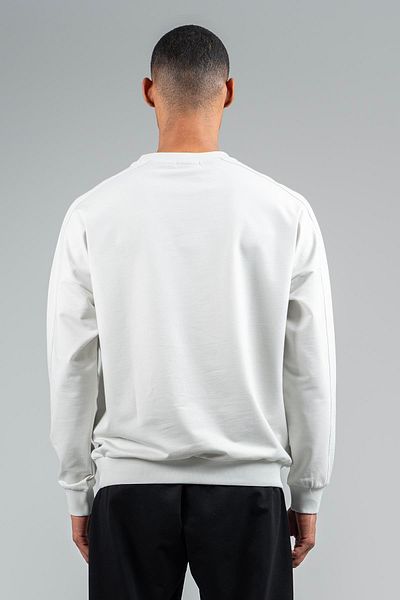 MARATON Oversize Men's Crew Neck Low Sleeve Silver Gray Sweatshirt 23116
