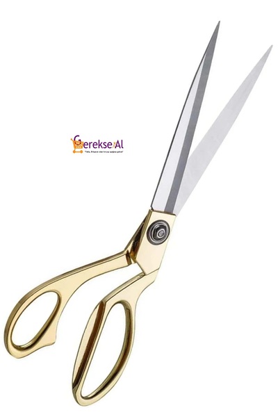 GEREKSEAL Profesyonel Terzi Makası Çelik Büyük Boy -Orijinal Kumaş Kot Deri Kesim Profesyonel Terzi Makası