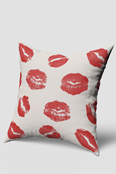 EsnafAli Κάλυμμα μαξιλαριού με μοτίβο Red Kiss