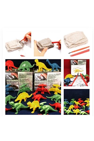 AZİZ OYUNCAK 5 Li Dinazor Sürpriz Arkeolojik Kazı Aktivite / Faaliyet / Bilimsel Eğitici Öğretici Etkinlik