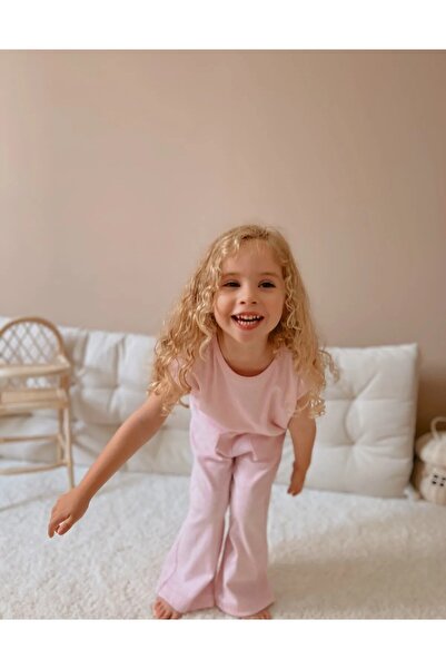 Balerinikizler Baby&Kids Çift Cepli Salaş Pantolon - Toz Pembe